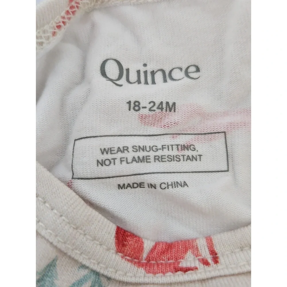 NWT Quince Pajama Set Toddler Pajamas Sz 18 -24  Months Unisex